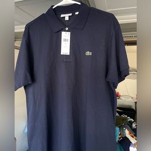 NWT Lacoste Navy Blue Polo Classic Fit Size L